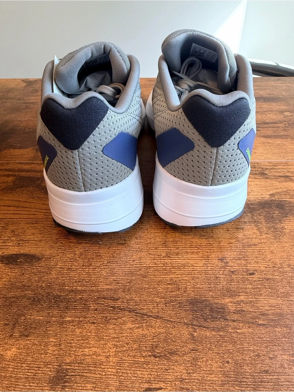 adidas Gray Athletic Sneakers with White Stripes